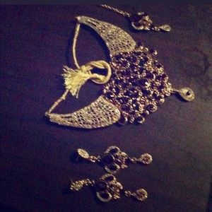 Indian kundan bridal jewelry tikka set
